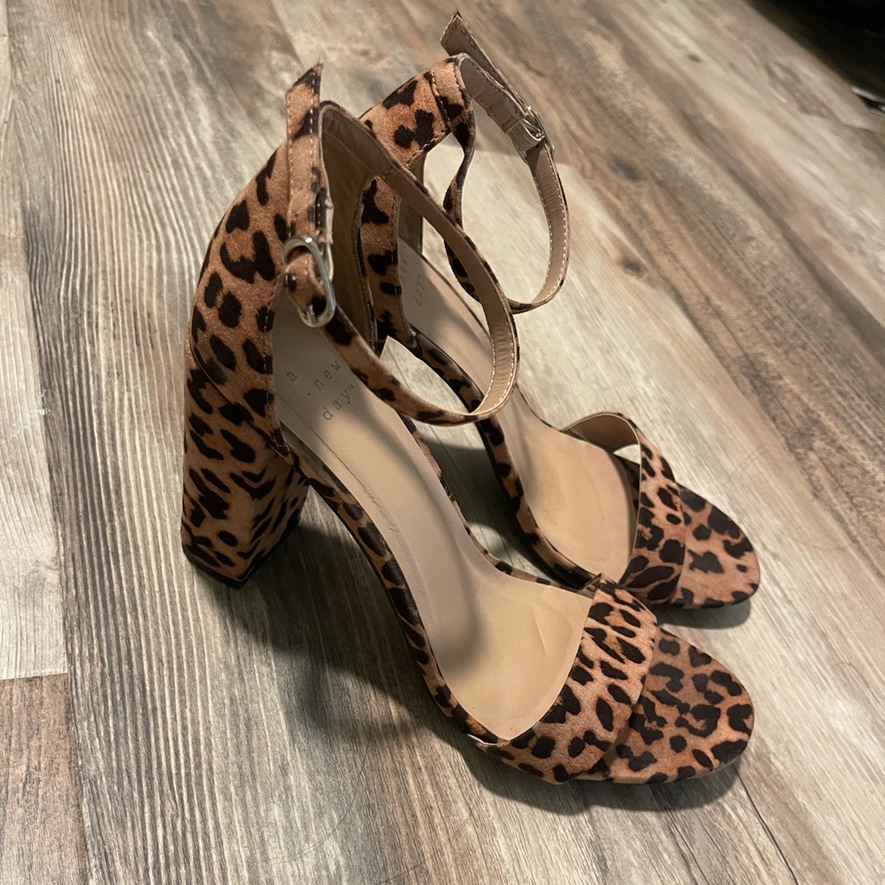 A New Day Brand Leopard High Heels size 8